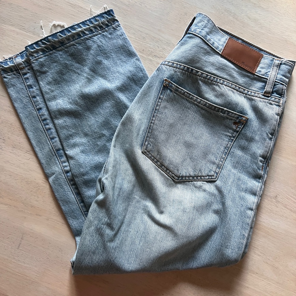 Madewell Light Wash High-Rise Straight Jeans